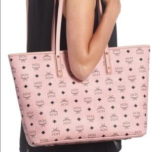 mcm pink anya tote